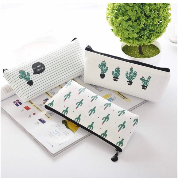 🌵Cactus Pencil Case/Makeup Bags - SET OF 3 🌵 - Picture 3 of 4